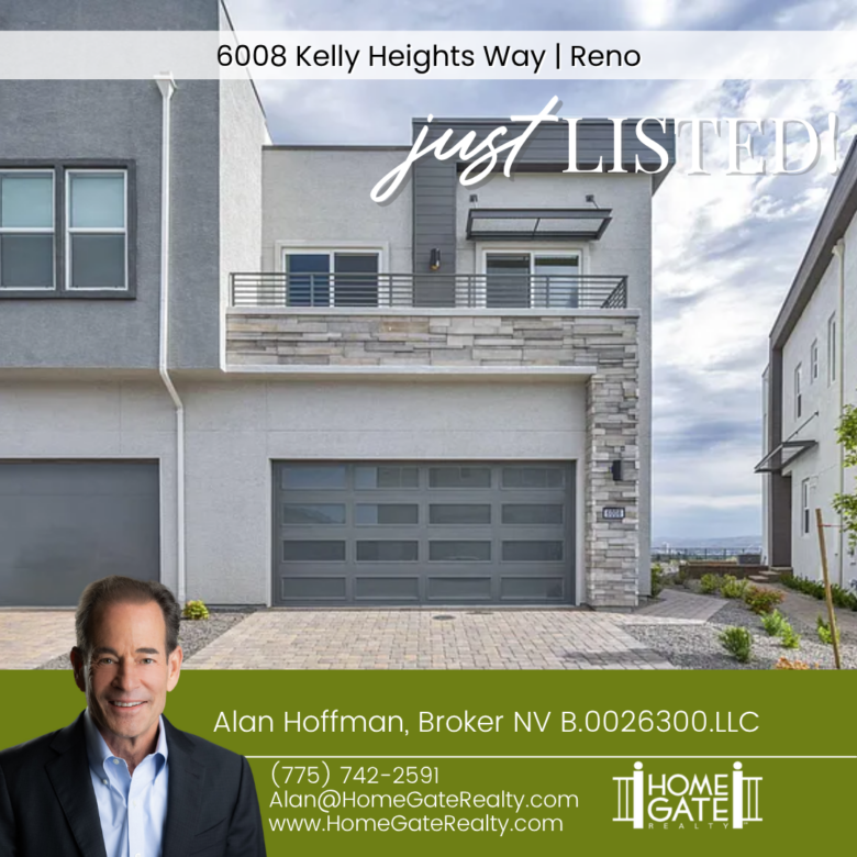 Just Listed: Modern Townhome Living with Spectacular Reno Views | 6008 Kelly Heights Way, Reno, NV 89519